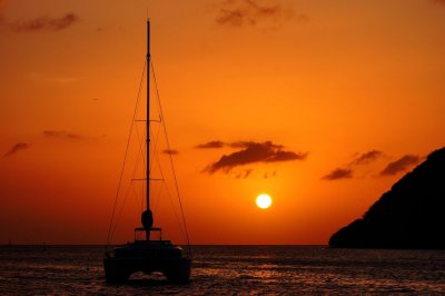 Sailboat and sunset