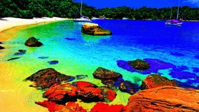 Colorful beach
