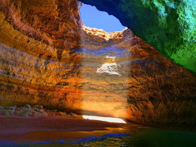 caverna luz paisagem gruta 