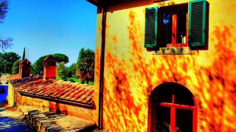 Casa Janela Veneziana Céu Luz Sombra Parede