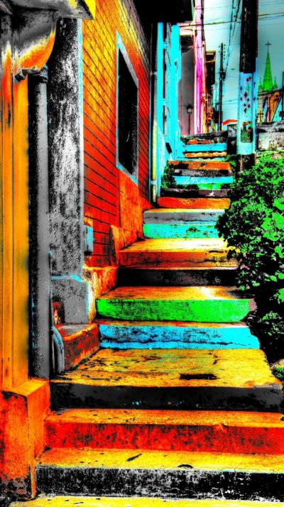 Escada colorida
