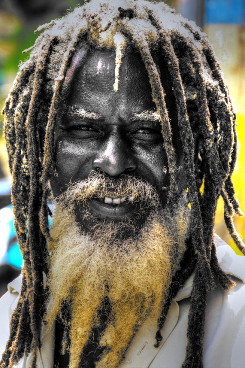 Caribe Antilhas nativo pessoa homem negro dreads 