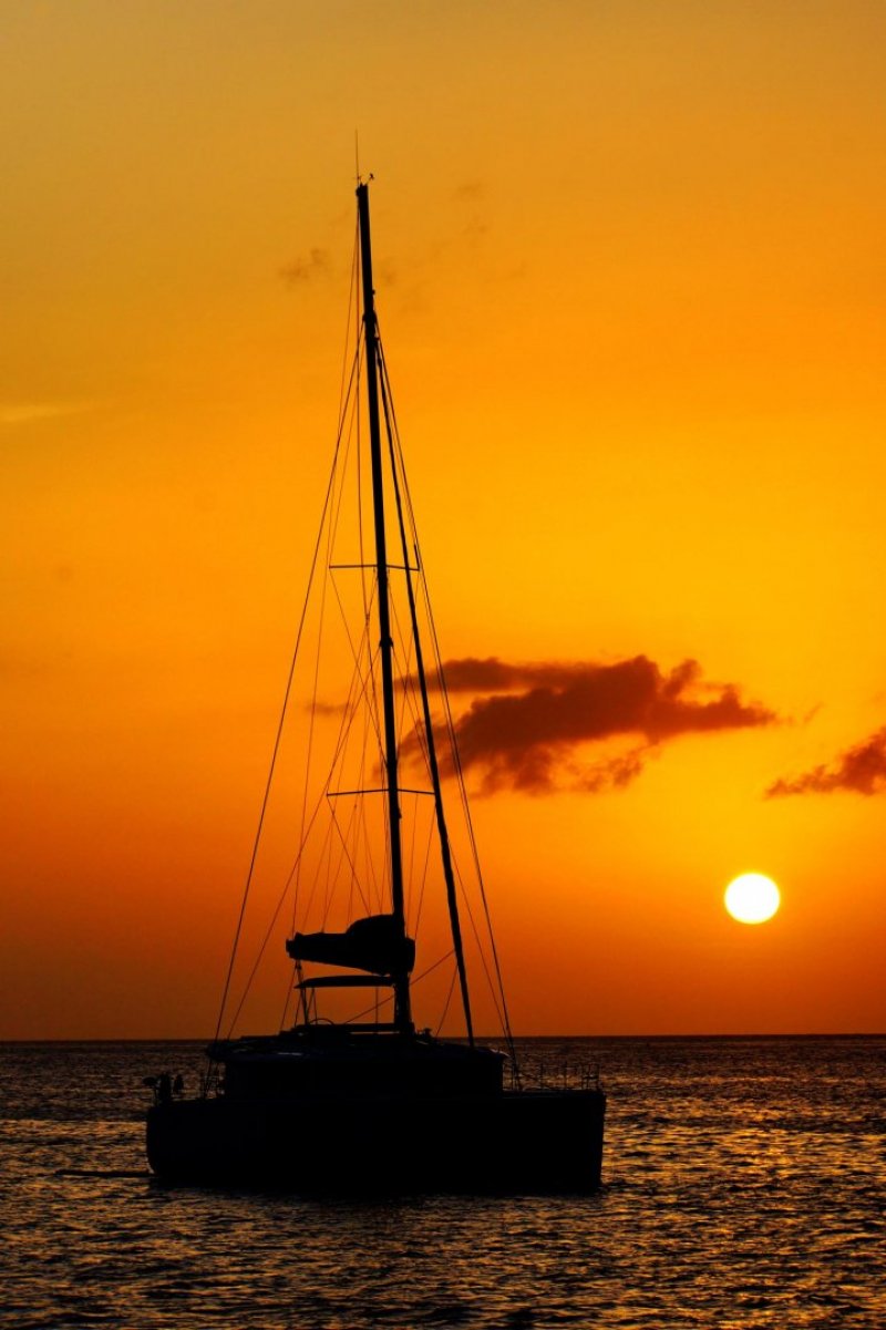 Caribe Antilhas mar barco paisagem por do sol entardecer por-do-sol