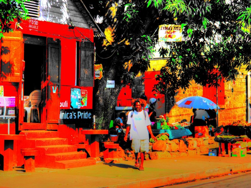 Caribe Antilhas pessoa homem nativo bar comercio comércio restaurante 