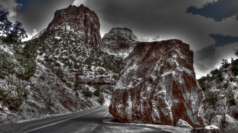 Estados Unidos Nevada parque natureza paisagem arvore árvore montanha rocha estrada