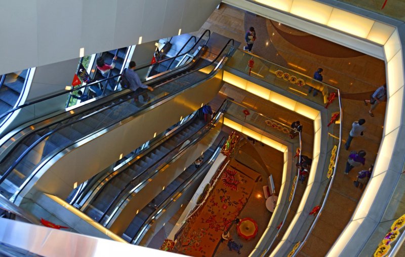 China hong kong shopping center escada escadaria caracol