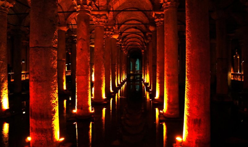 Turquia Istambul Cisterna subterrânea da basílica